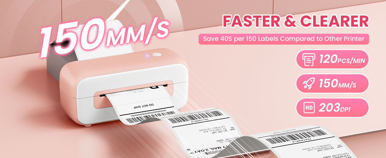 Bluetooth thermal printer wireless shipping label printer thermal label printer