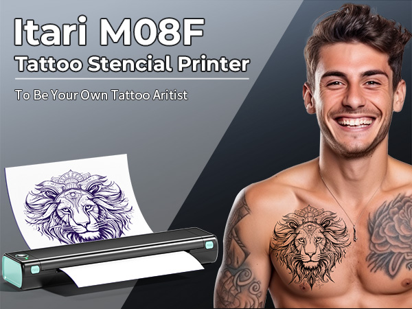 タトゥーサーマルプリンター Itari M08F tattoo printer Amazon.com: Itari M08F Wireless Tattoo Stencil-Printer