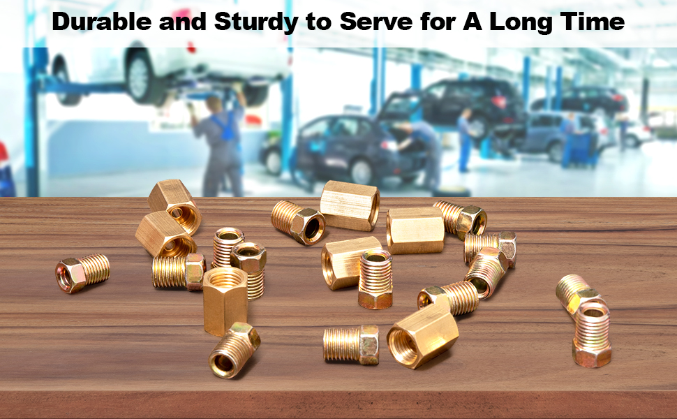 Spurtar 21Pcs 3/16 Brake Line Fittings 3/8 Inch24 Threads, Brake Line Pressure
