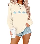 Magical Sweatshirt Women Cute Bow Graphic Pullover Family Vacation Shirt Casual Long Sleeve Tops