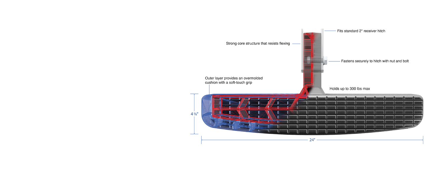 WeatherTech BumpStep XL with Standard Plated Hardware