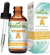 Vitamin A Drops 10000 IU - Liquid retinyl Palmitate with Coconut MCT Oil, Vegan micellized VIT A ...