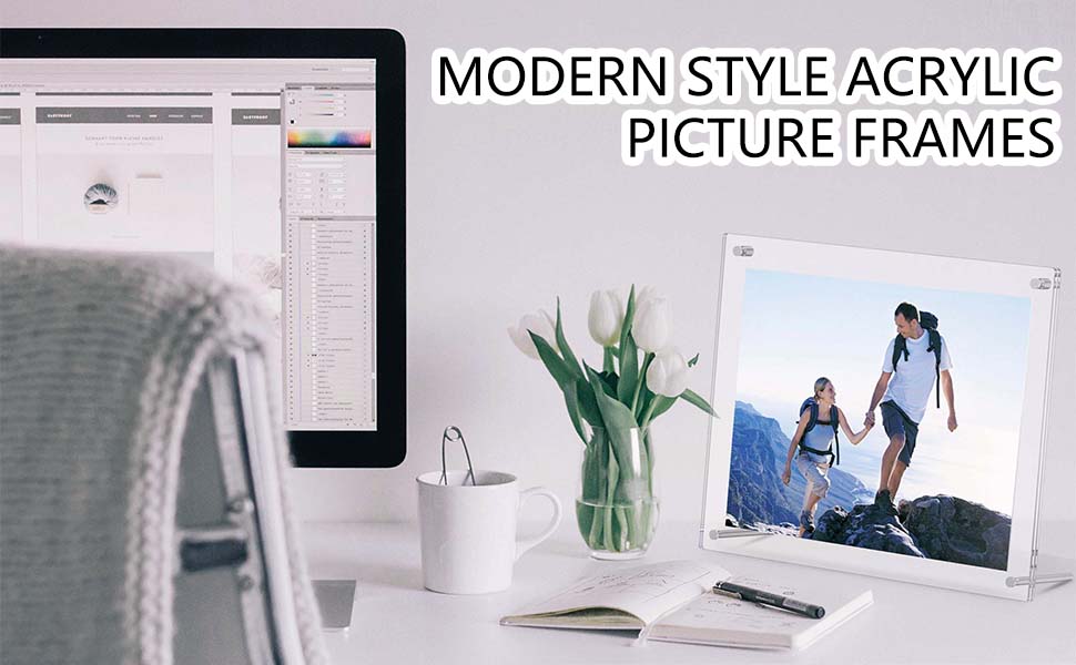 8x10 Acrylic Picture Frames, 4 Pack Picture Frames for