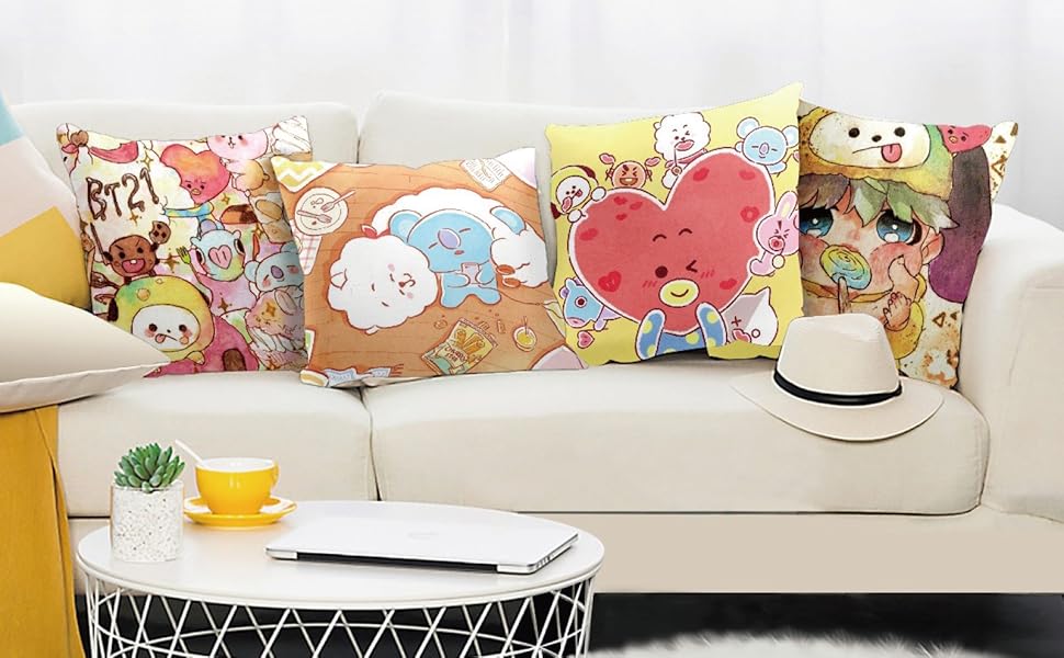 Amazon.co.jp: Bts 防弾少年団 Bt21 クッションカバー 正方形