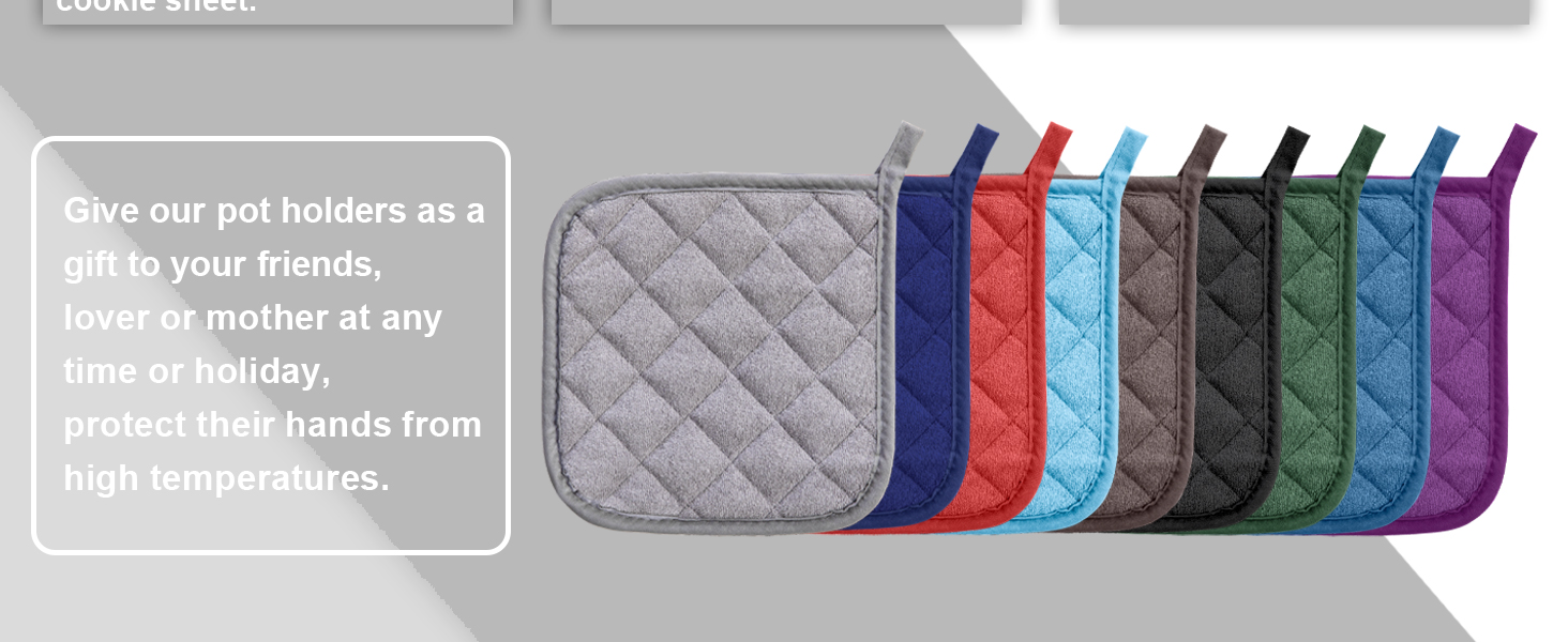 Joyhalo 6 Pack Pot Holders for Kitchen Heat Resistant Pot Holders Sets Oven Hot Pads