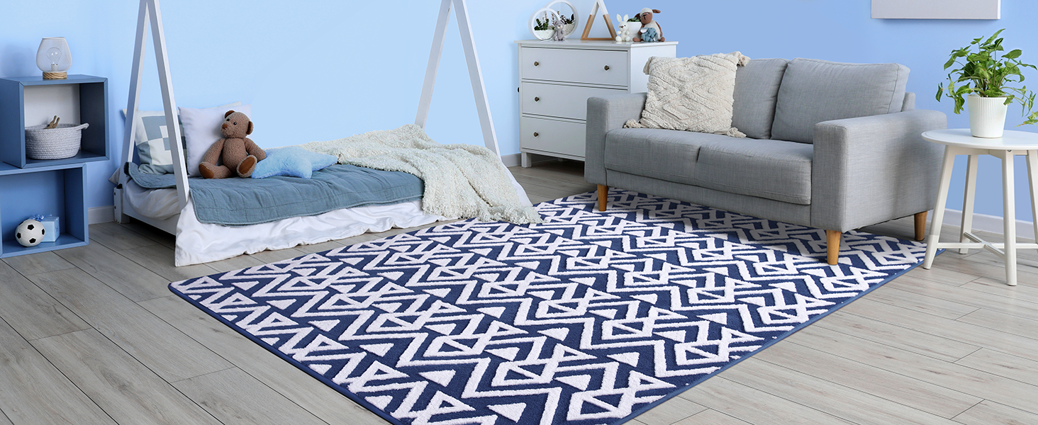 blue rugs for kids room