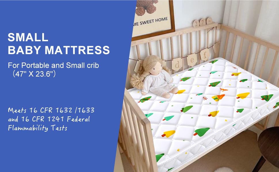 Baby Mattress 47 x 23.6 inches Firm Support and
