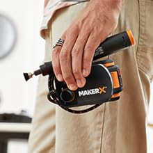 WORX MakerX 20V Rotary Engraving Tool Kit - Cordless, with Brushless Motor, Home Improvement Power Tool, for Cutting, Engraving, Dremel, and Crafting - Battery not Included 15 maker x