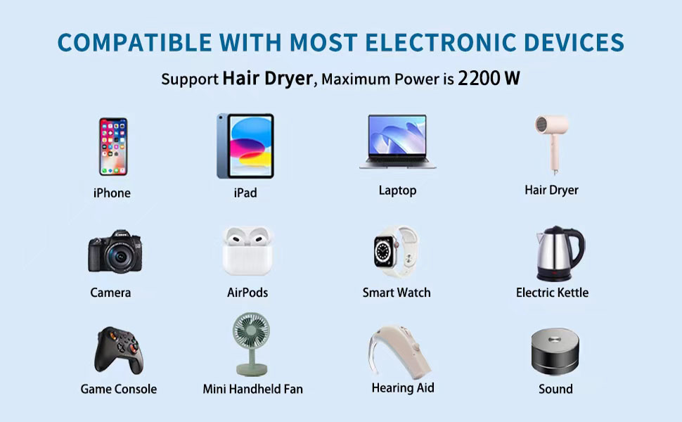 Mapambo European Travel Plug Adapter, International Power