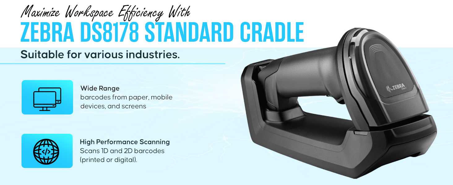 DS8178 Zebra Symbol Wireless 2D/1D Barcode Scanner Upto