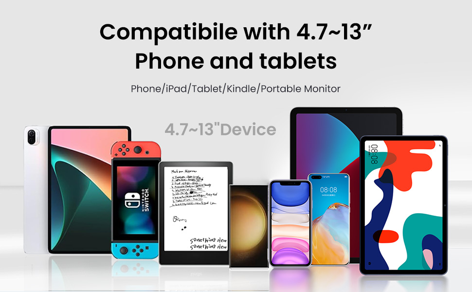 Tablet Holder Compatible with iPad9.7,10.5,12.9, iPad Pro 11/12.9/13Air/Mini/Pro