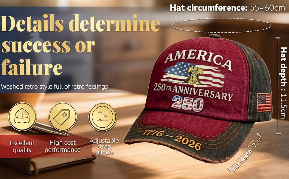 United States 250th Anniversary Red Cap