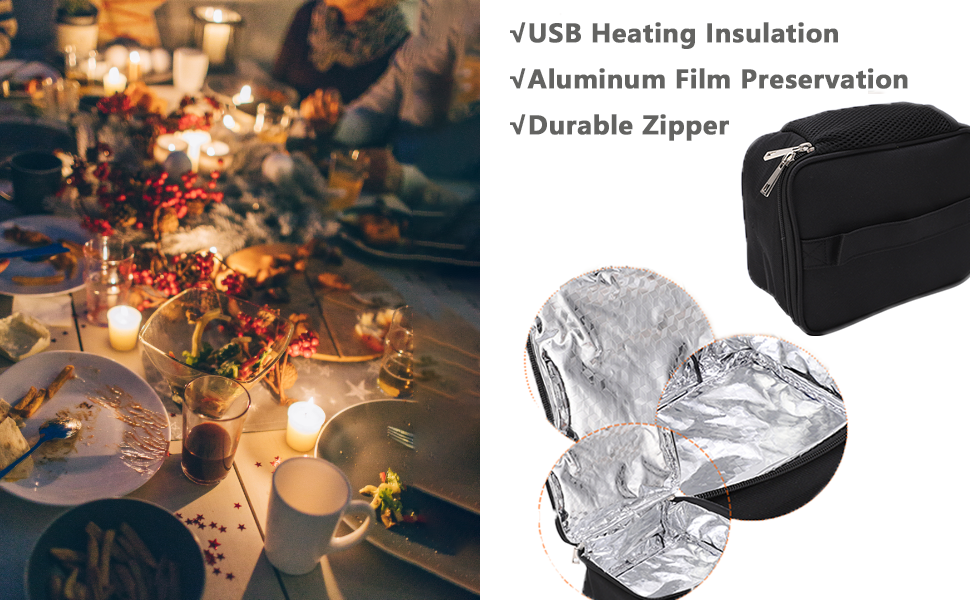 KUIDAMOS Portable Lunch Box Warmer,Personal Portable Oven with 2