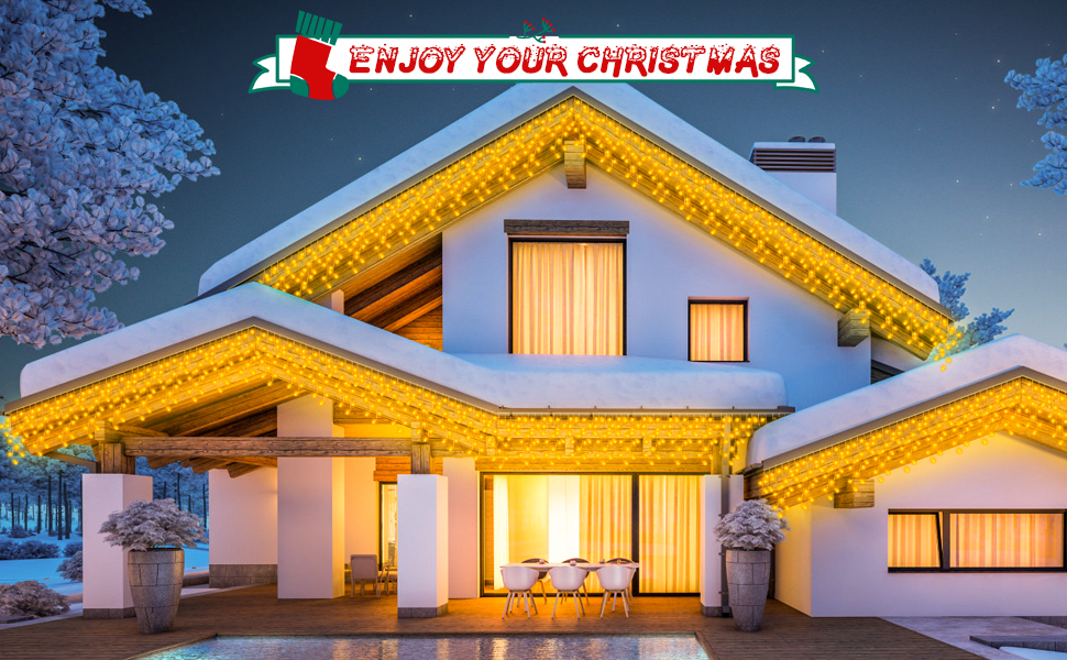 christmas lights on a house