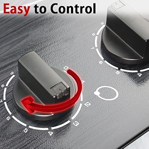 knob electric cooktop