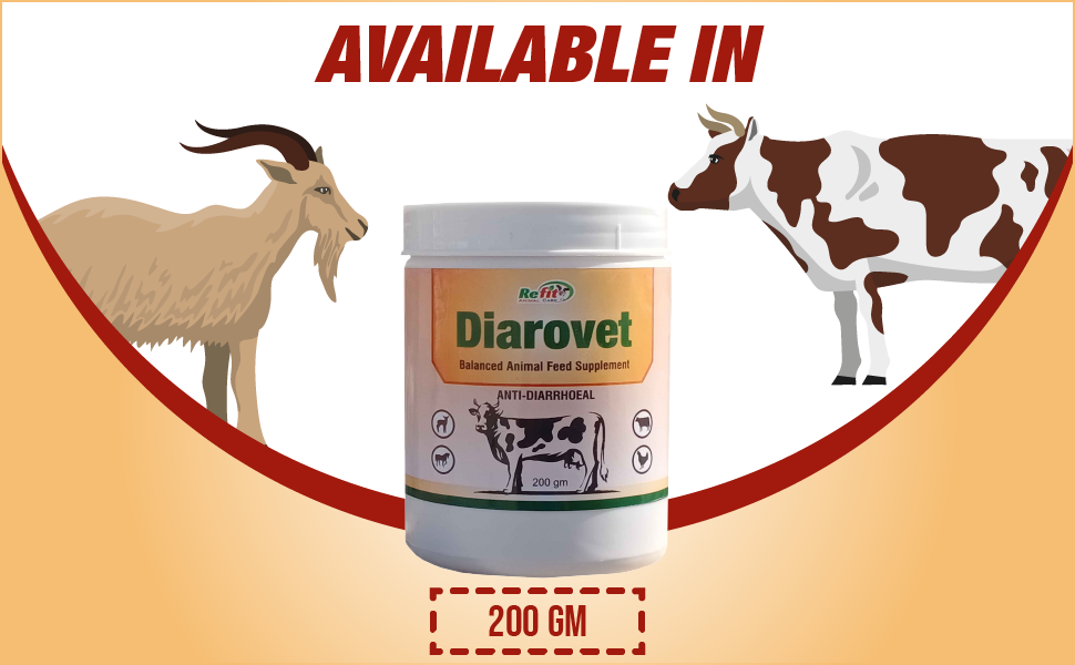 REFIT ANIMAL CARE Diarrhea Medicine Veterinary Powder for Cattle, Goat