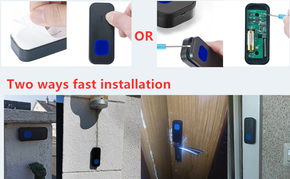 PewinGo Wireless Doorbell DIY Extra/Replacement Push Button, Waterproof