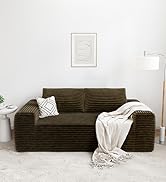 LIKIMIO 71" Loveseat Sofa in a Box - Plush Corduroy Deep Seat Couch, No Assembly Required, Space-...