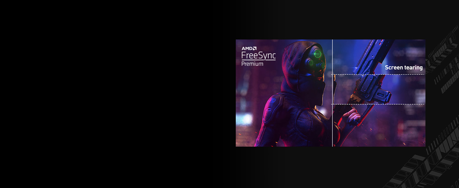 Image illustrating AMD FreeSync Premium to prevent screen tearing