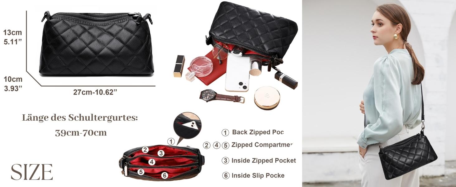 gesteppte tasche damen
