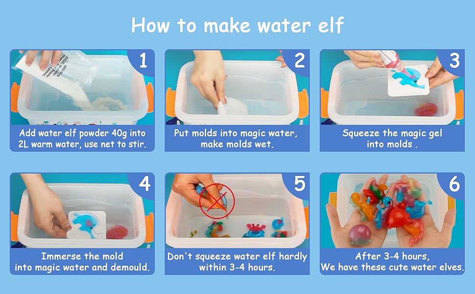 Kiditos 2023 New Magic Water ELF Toy Kit, 10 Colors Magic