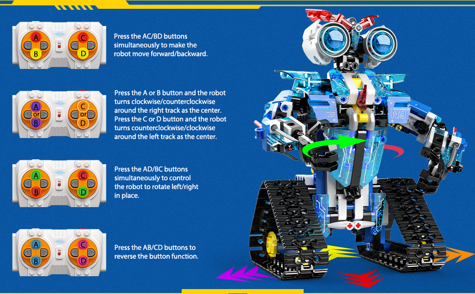 Remote & APP Controlled Robot Building Kit for 8-12 Year Old Kids, STEM ...
