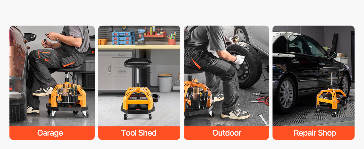 adjustable shop stool with backrest