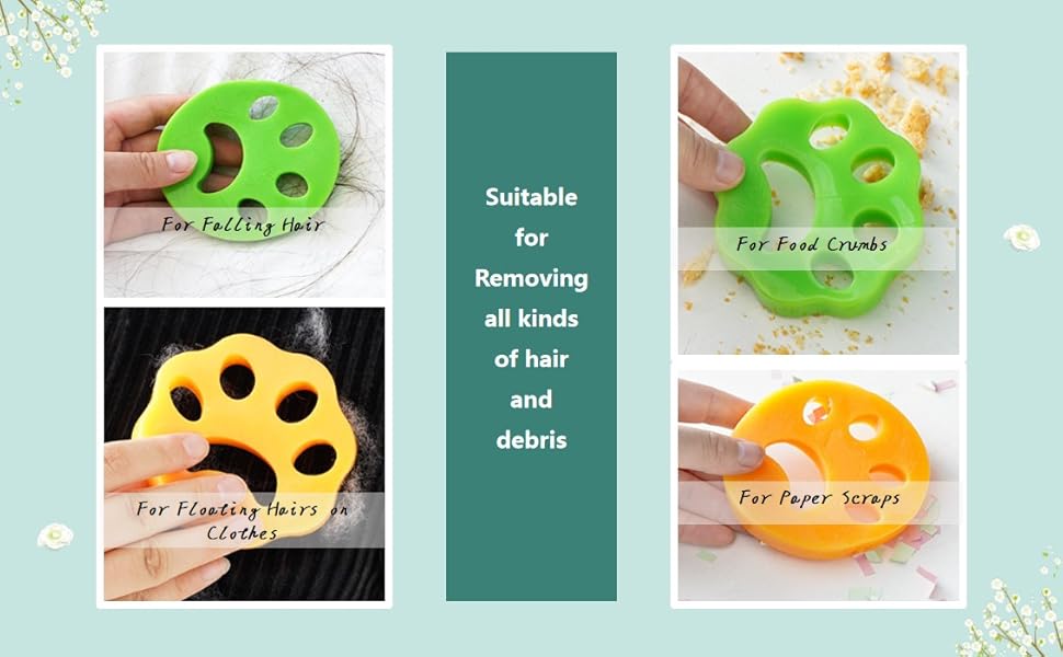 EHOTER 4 Pcs Pet Hair Remover for Laundry Reusable Hair Catcher Washing