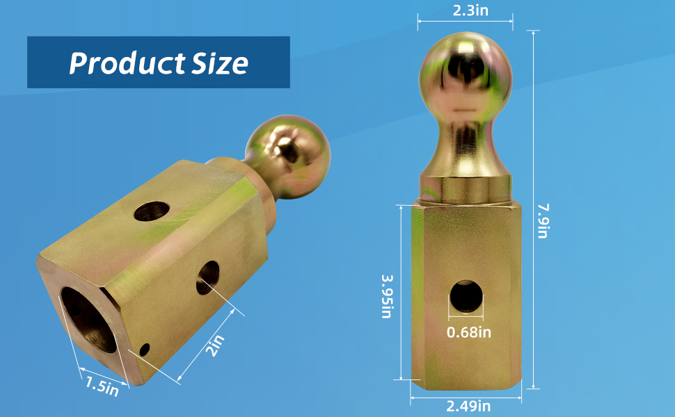 GNXA2000 Gooseneck Ball Hitch 25/16" Gooseneck Trailer Hitch Ball Compatible with B