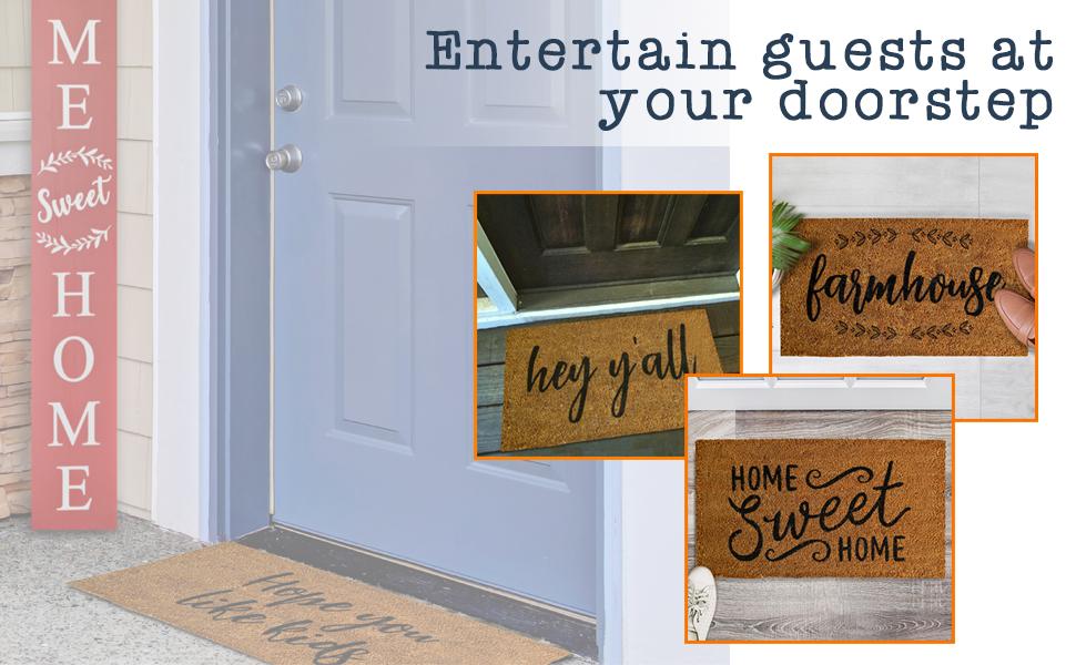 Home Sweet Home Doormat 30x17 Inches, Mats for Front Door, Home
