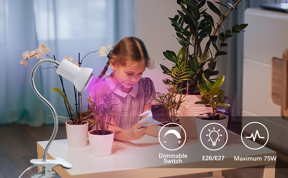 Reptile Heat Lamp, Tortoise Heat Lamps Aquarium Heating Light with Ceramic Spotlight Shade