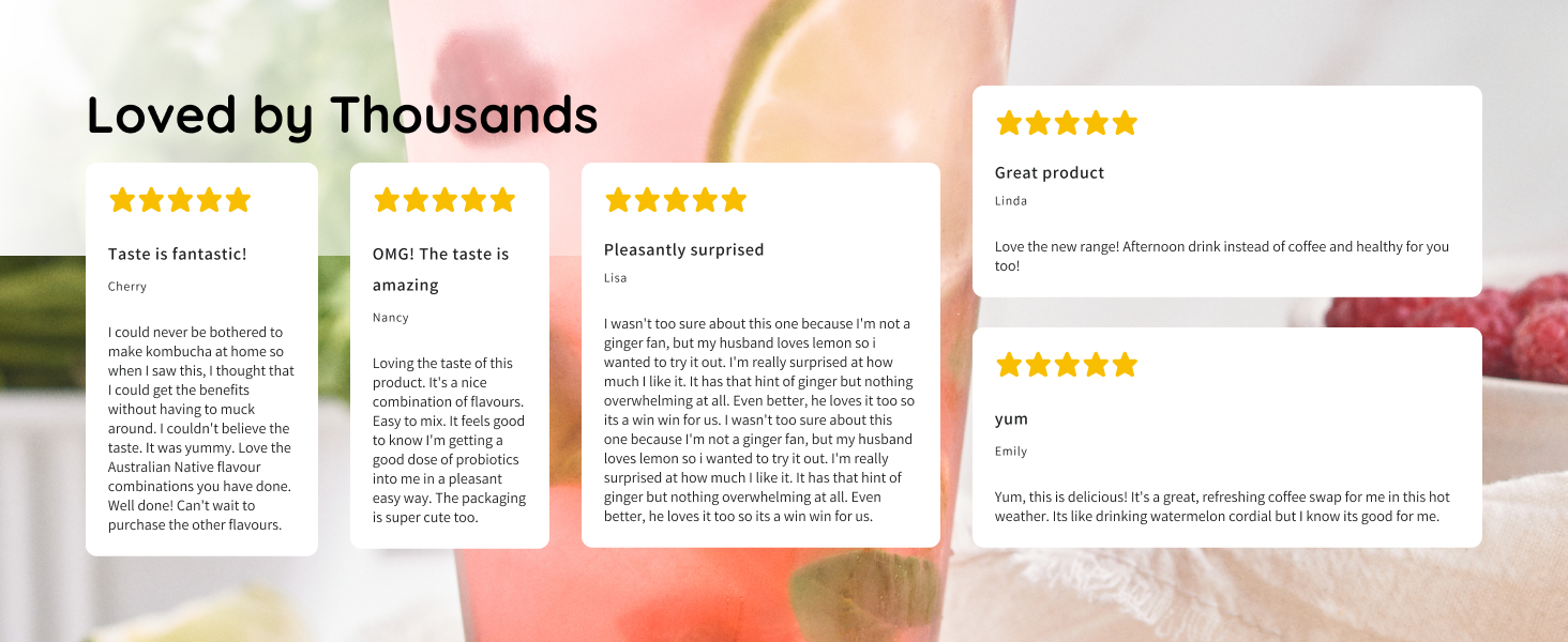 Kombucha Powder Customer Review