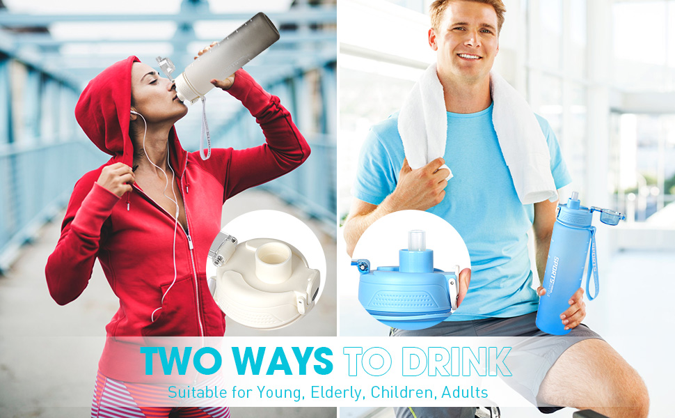 Deux façons de boire de l'eau