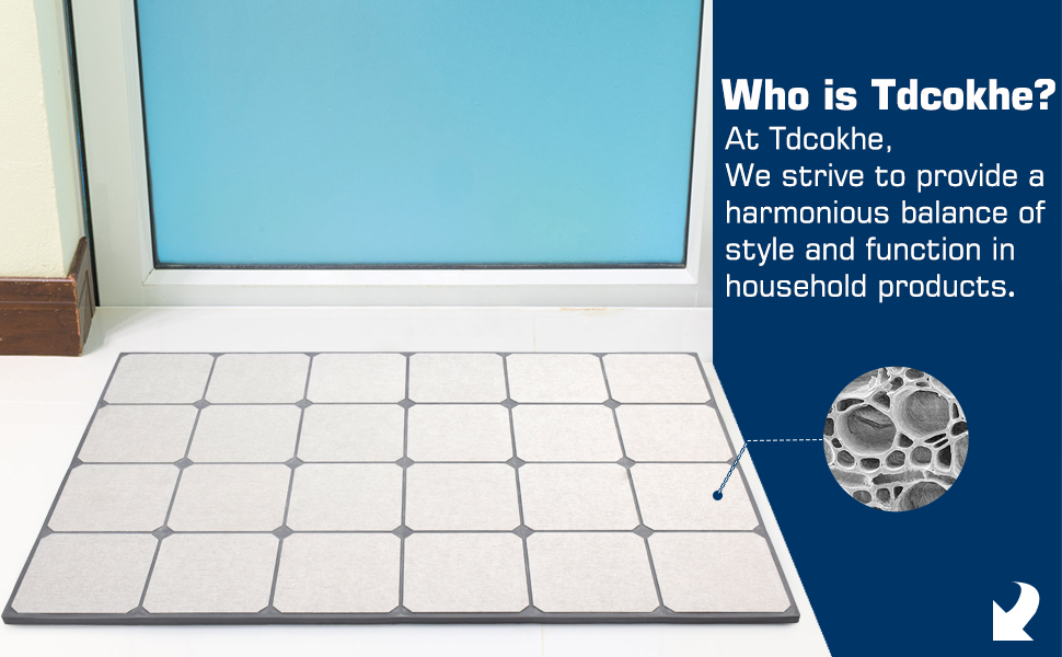 tdcokhe Quick Drying Bath Stone Mat Super Absorbent