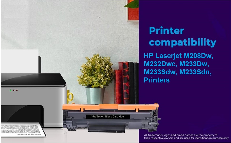 HPOG 137A Black Toner Cartridge for W1370A / 137A HP Printer Cartridge