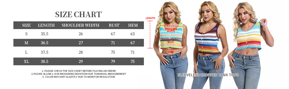 Sleeveless Cropped Tank Tops for Women