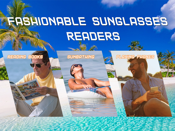 Amazon.com: AEZUNI Large Reader Sunglasses Men 3.5 Full Lens