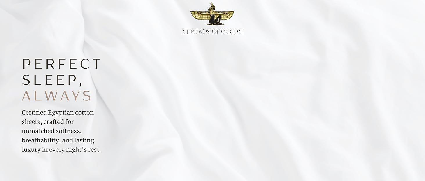 100% Egyptian Cotton Sheets King Size | 400 Thread Count | CEA Gold Seal Certified | Ultra Soft