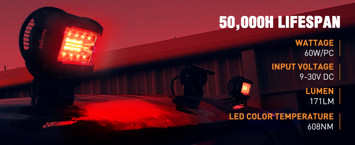 red light pods Hunting Lights led fog lights for trucks led spot lights