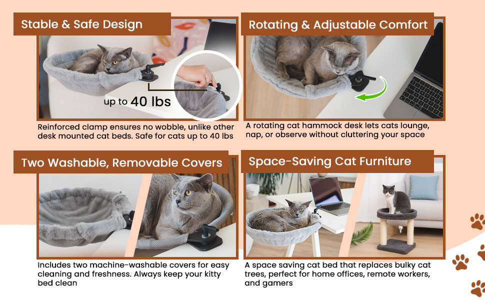 cat bed for desk, desk cat bed