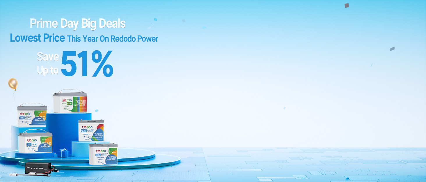 Redodo Batería LiFePO4 de 12 V y 100 Ah, batería recargable