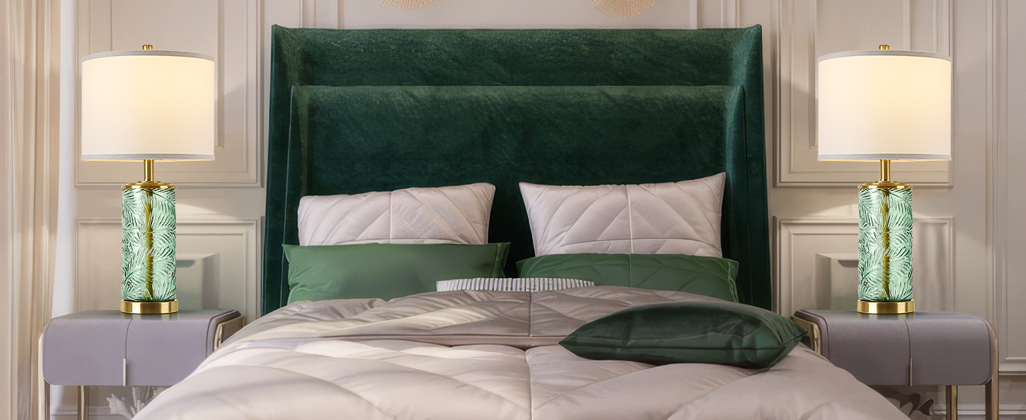 green glass table lamp 3