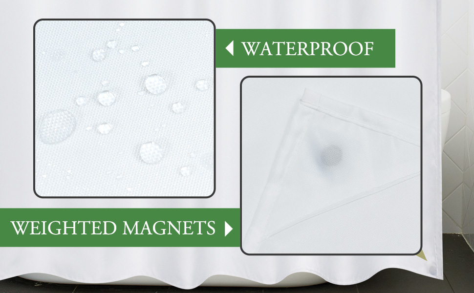 LXBNI Hotel Snap in Shower Curtain Liner Replacement70W x