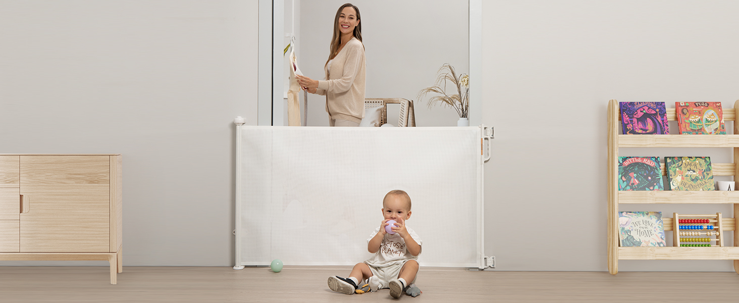 Retractable Baby Gate, Momcozy Mesh Baby Gate or Mesh Dog