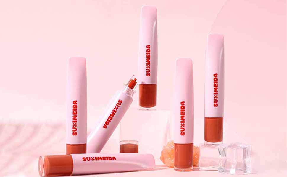 Lip Plumper Gloss Set for Girls Clear Lip Gloss Bulk Plumping Red Pink Brown Lip Gloss Set