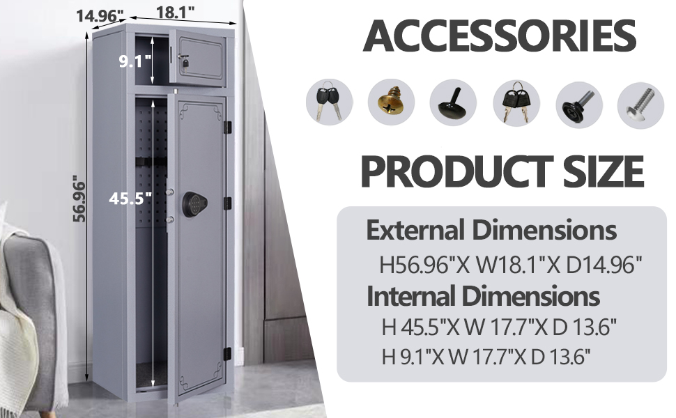 KAER 1012 Assemble Gun Safe,Rifle Safe,Quick Access