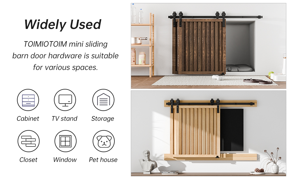 bypass mini barn door hardware kit
