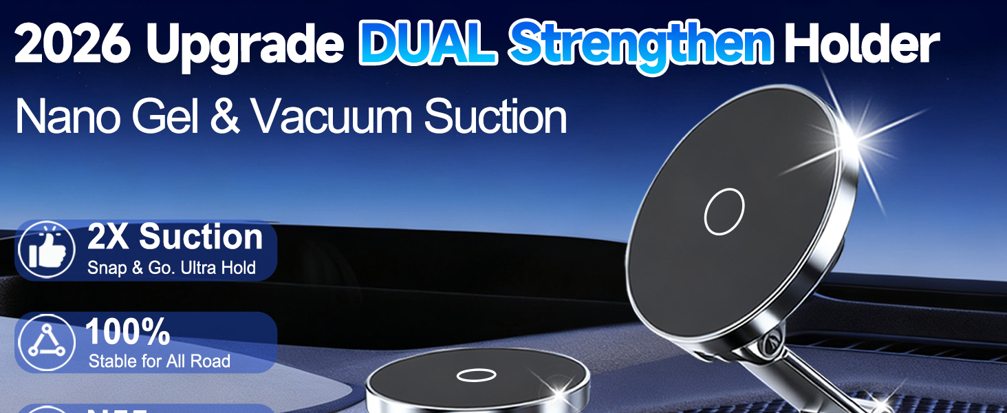 vacuum magnetic phone holder