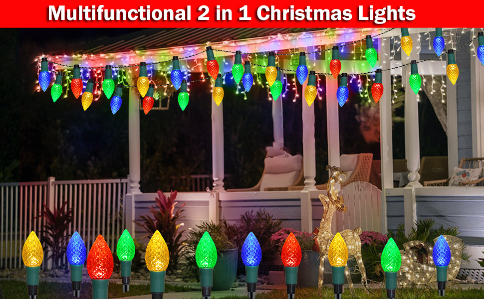 Amazon.com : Newest Version 2 in 1 Outdoor Christmas