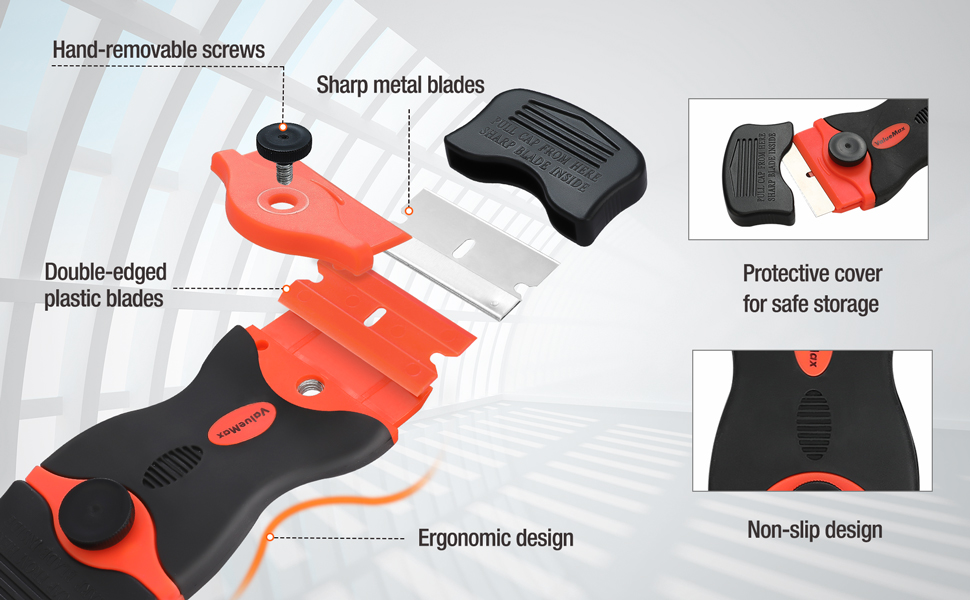 ValueMax 5Piece Razor Blade Scraper and Plastic Wallpaper Scraper Set